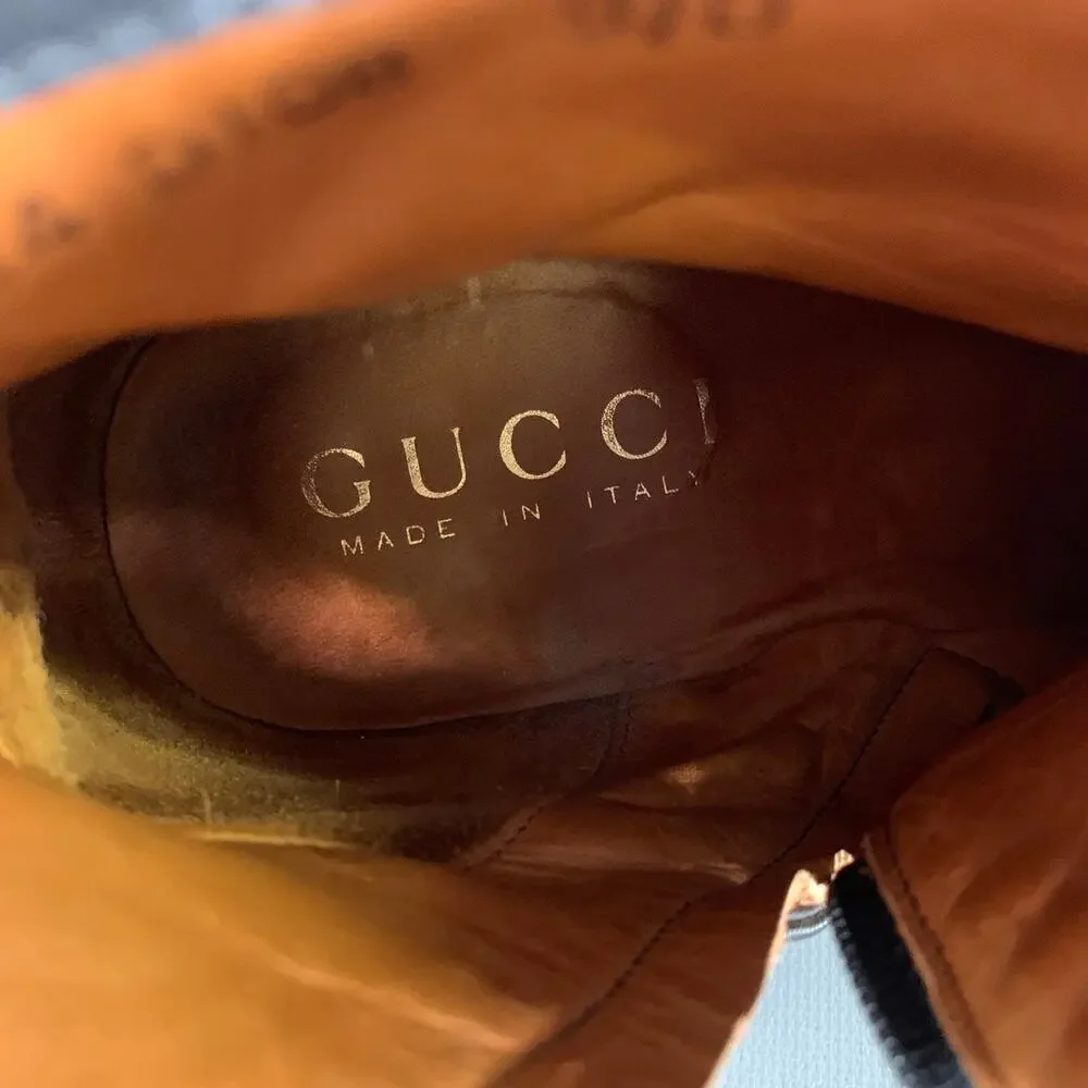 GUCCI Size 9.5 Black Leather Chelsea Boots - Picture 8 of 8